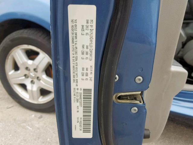 1B3HB48B37D287977 - 2007 DODGE CALIBER SX BLUE photo 10