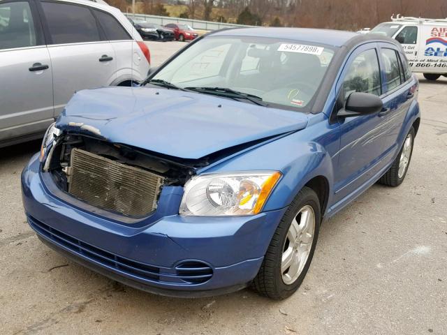 1B3HB48B37D287977 - 2007 DODGE CALIBER SX BLUE photo 2