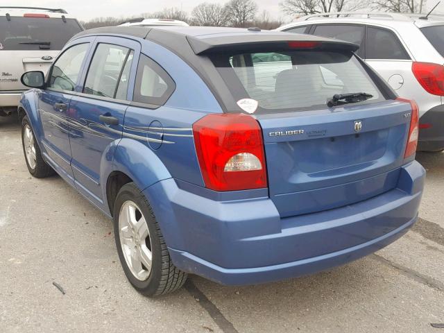 1B3HB48B37D287977 - 2007 DODGE CALIBER SX BLUE photo 3