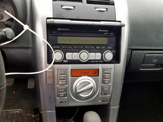 JTKDE3B76A0312266 - 2010 TOYOTA SCION TC შავი ფოტო 9