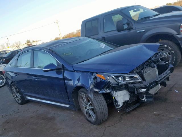 5NPE34ABXHH437409 - 2017 HYUNDAI SONATA SPO BLUE photo 1