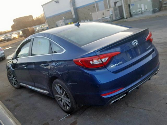 5NPE34ABXHH437409 - 2017 HYUNDAI SONATA SPO BLUE photo 3