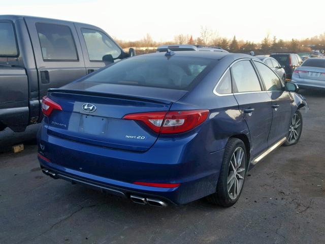 5NPE34ABXHH437409 - 2017 HYUNDAI SONATA SPO BLUE photo 4