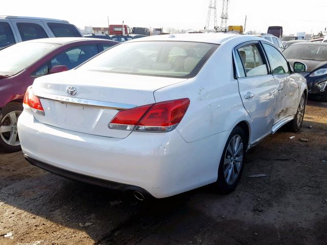 4T1BK3DB7BU416800 - 2011 TOYOTA AVALON BAS WHITE photo 4