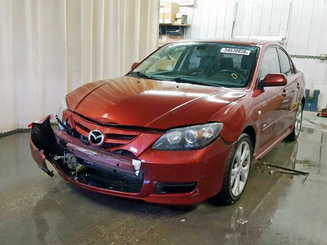 JM1BK323981130943 - 2008 MAZDA 3 S RED photo 2