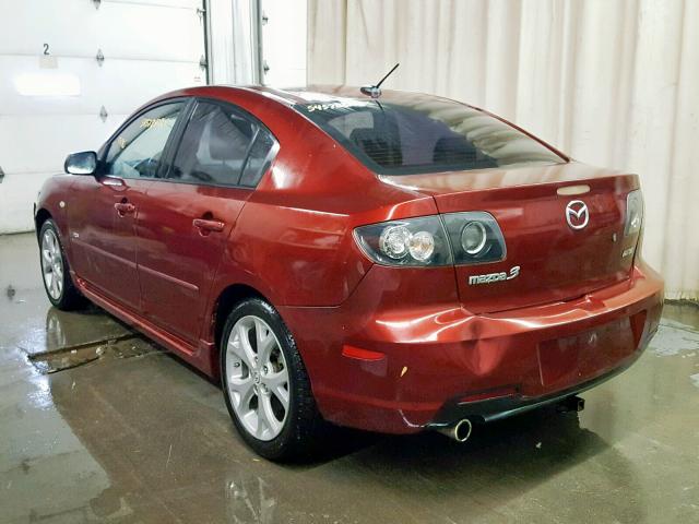 JM1BK323981130943 - 2008 MAZDA 3 S RED photo 3