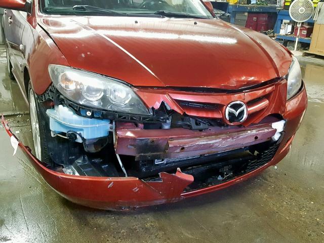 JM1BK323981130943 - 2008 MAZDA 3 S RED photo 9