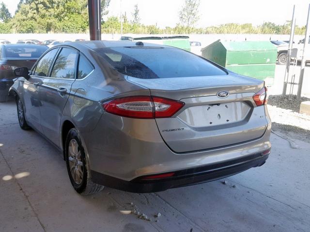 3FA6P0G73FR219090 - 2015 FORD FUSION S GOLD photo 3