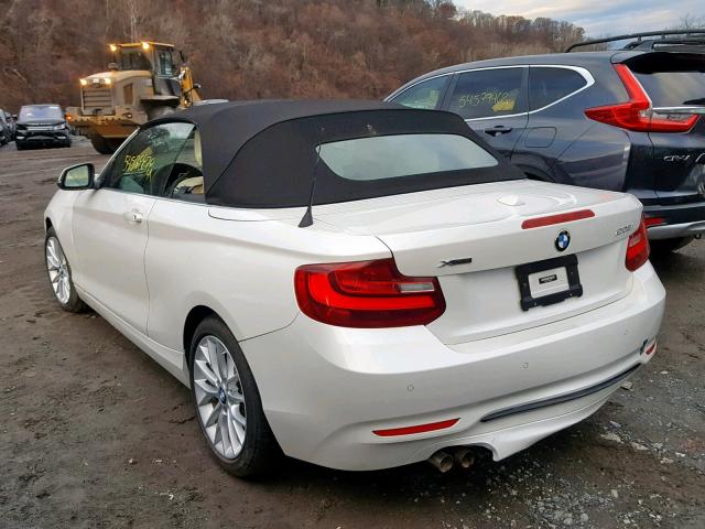 WBA1L9C55GV325213 - 2016 BMW 228 XI WHITE photo 3