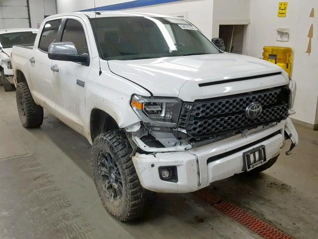 5TFAY5F10JX750825 - 2018 TOYOTA TUNDRA CRE WHITE photo 1