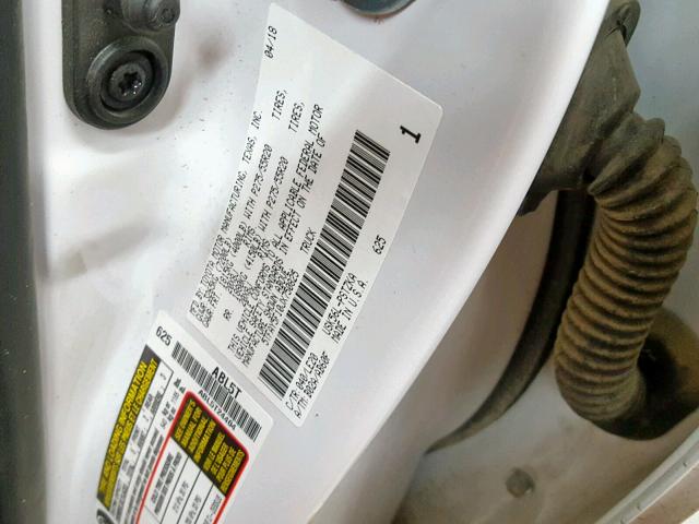 5TFAY5F10JX750825 - 2018 TOYOTA TUNDRA CRE WHITE photo 10