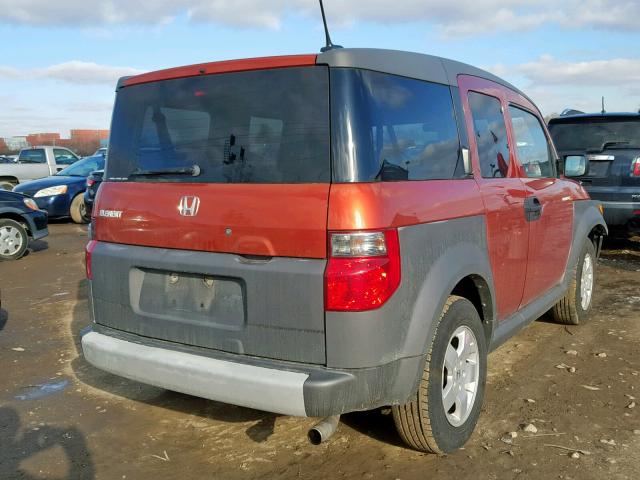 5J6YH28625L006768 - 2005 HONDA ELEMENT EX ORANGE photo 4