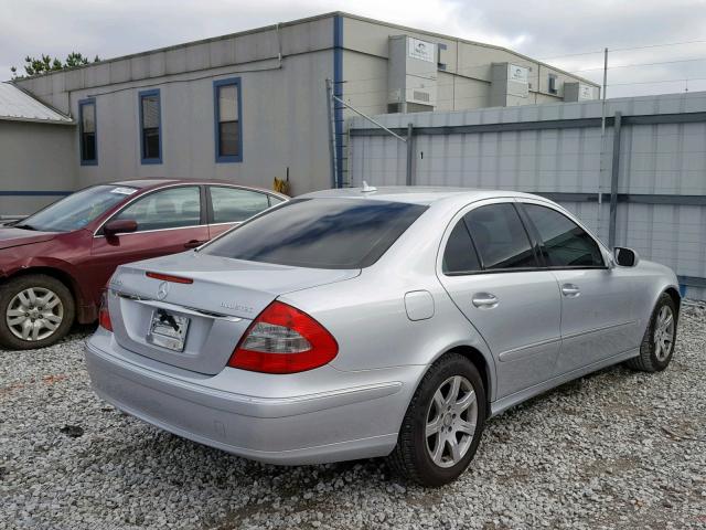 WDBUF22X88B273272 - 2008 MERCEDES-BENZ E 320 CDI SILVER photo 4