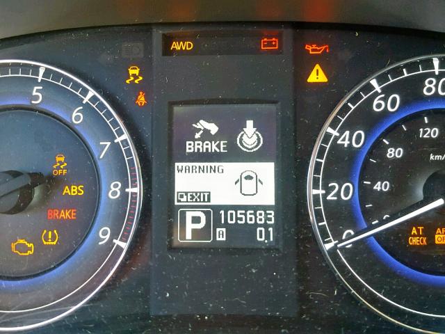 JN1AJ0HR8BM853376 - 2011 INFINITI EX35 BASE BLACK photo 8