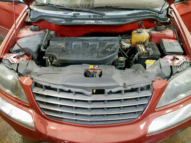 2C4GM68475R503020 - 2005 CHRYSLER PACIFICA T RED photo 7