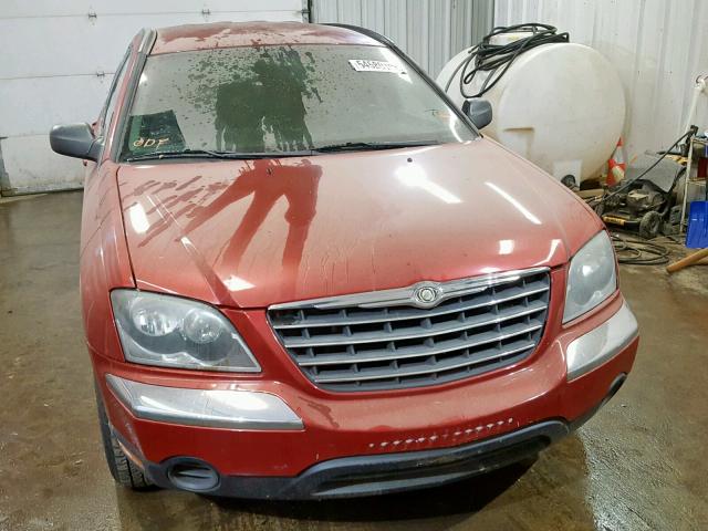 2C4GM68475R503020 - 2005 CHRYSLER PACIFICA T RED photo 9