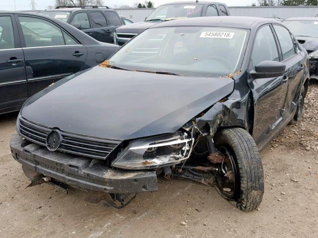 3VW1K7AJ6BM132286 - 2011 VOLKSWAGEN JETTA BASE BLACK photo 2