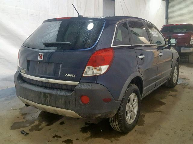 3GSDL43N38S638985 - 2008 SATURN VUE XE BLUE photo 4