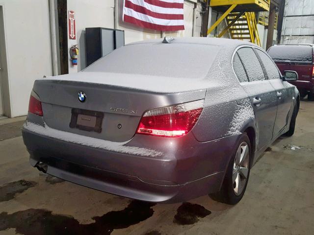 WBANF335X7CS39901 - 2007 BMW 525 XI GRAY photo 4