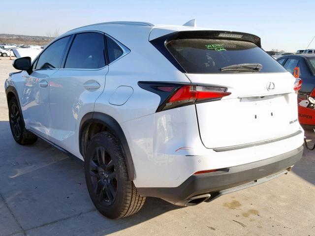 JTJYARBZ9F2000573 - 2015 LEXUS NX 200T WHITE photo 3