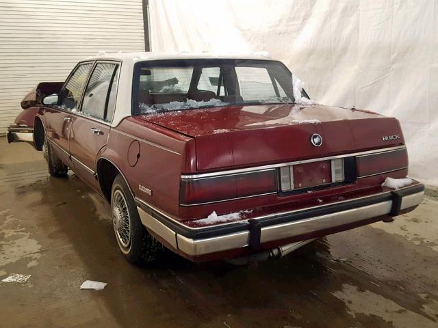 1G4HP54C6KH429739 - 1989 BUICK LESABRE CU MAROON photo 3