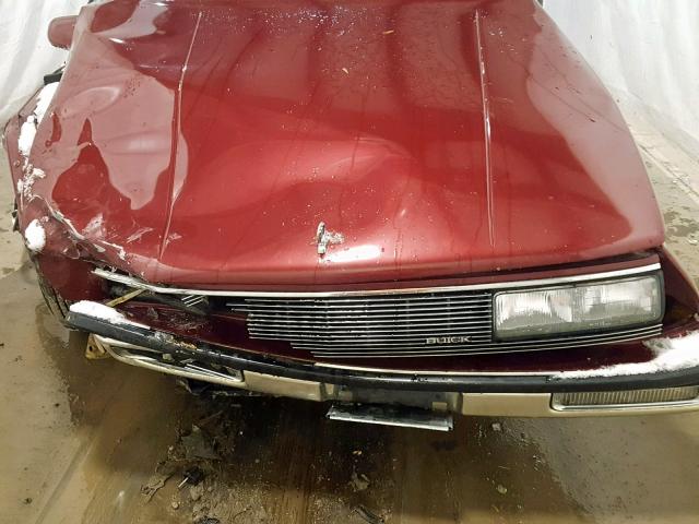 1G4HP54C6KH429739 - 1989 BUICK LESABRE CU MAROON photo 7