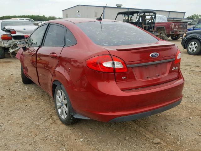 3FADP4BJ1DM153540 - 2013 FORD FIESTA SE MAROON photo 3