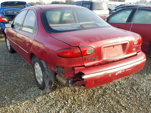 1FALP6538SK181067 - 1995 FORD CONTOUR GL ბურგუნდია ფოტო 3