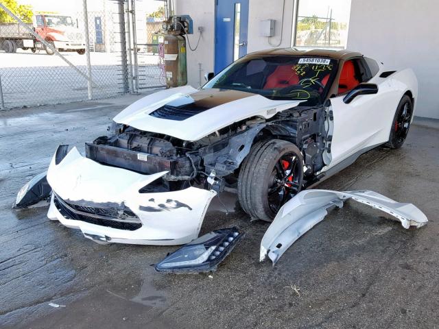 1G1YB2D77G5118505 - 2016 CHEVROLET CORVETTE S WHITE photo 2