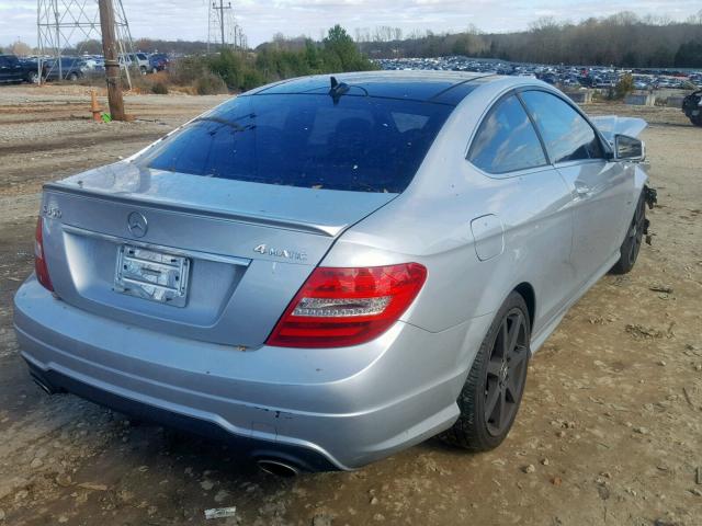 WDDGJ8JB5CF900345 - 2012 MERCEDES-BENZ C 350 4MAT SILVER photo 4