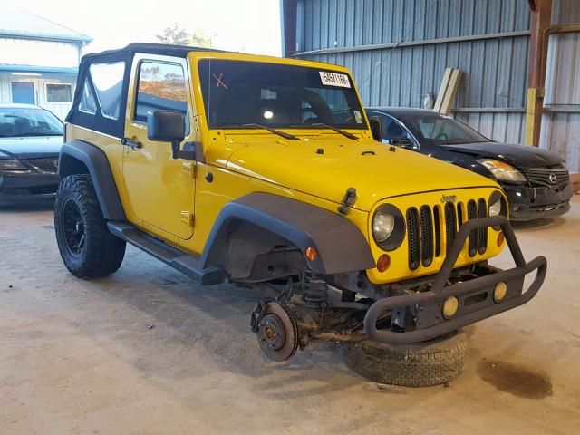 1J4FA24179L733321 - 2009 JEEP WRANGLER X YELLOW photo 1