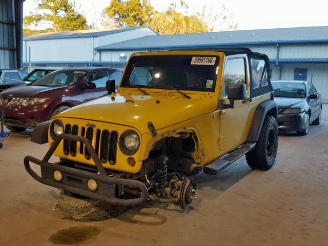 1J4FA24179L733321 - 2009 JEEP WRANGLER X YELLOW photo 2