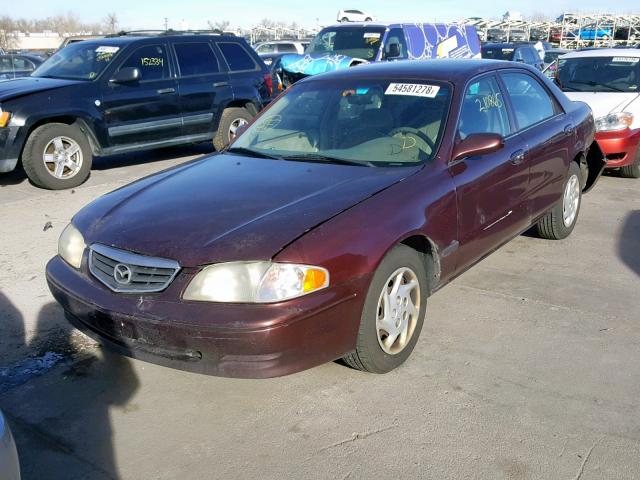 1YVGF22C715222520 - 2001 MAZDA 626 ES MAROON photo 2