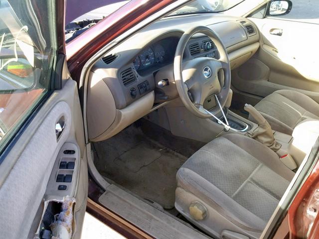 1YVGF22C715222520 - 2001 MAZDA 626 ES MAROON photo 9