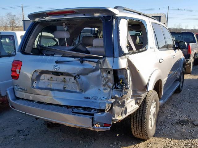 5TDBT48A74S232005 - 2004 TOYOTA SEQUOIA LI SILVER photo 4