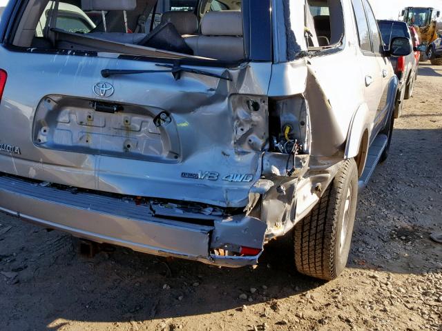 5TDBT48A74S232005 - 2004 TOYOTA SEQUOIA LI SILVER photo 9