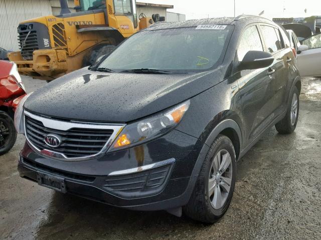 KNDPBCA2XB7173335 - 2011 KIA SPORTAGE L BLACK photo 2