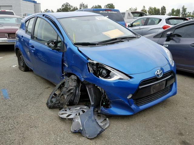 JTDKDTB32F1107589 - 2015 TOYOTA PRIUS C BLUE photo 1