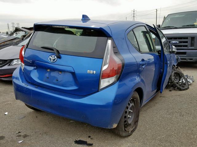 JTDKDTB32F1107589 - 2015 TOYOTA PRIUS C BLUE photo 4