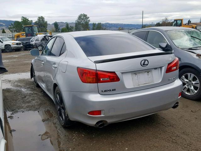 JTHBK262862014246 - 2006 LEXUS IS 250 SILVER photo 3