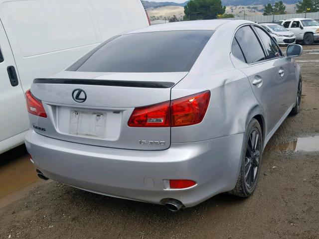 JTHBK262862014246 - 2006 LEXUS IS 250 SILVER photo 4