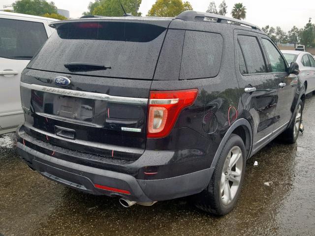 1FMHK7F93CGA95043 - 2012 FORD EXPLORER L BLACK photo 4