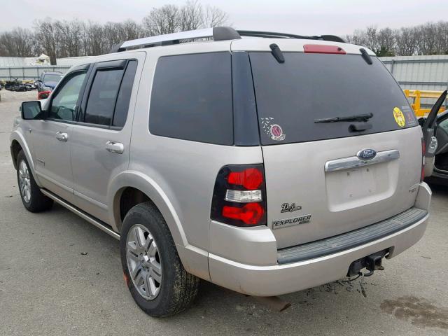 1FMEU75887UA94466 - 2007 FORD EXPLORER L SILVER photo 3