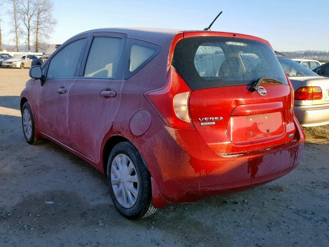 3N1CE2CP9EL376258 - 2014 NISSAN VERSA NOTE RED photo 3