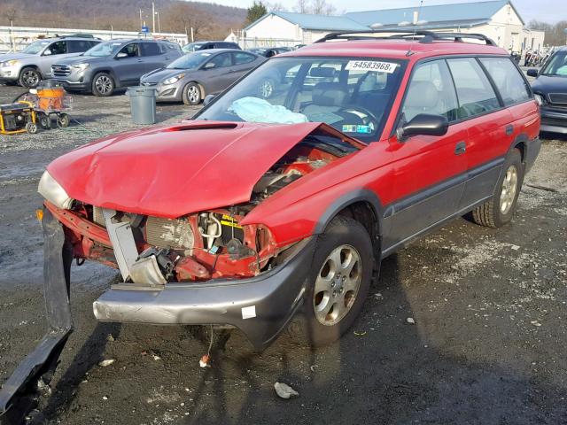 4S3BG685XX7617012 - 1999 SUBARU LEGACY OUT RED photo 2