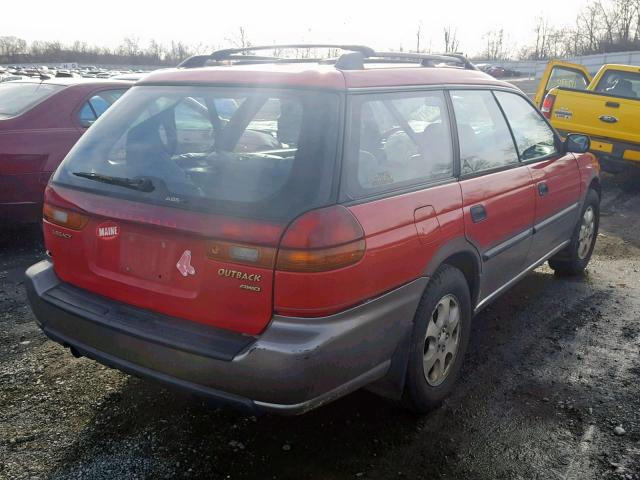 4S3BG685XX7617012 - 1999 SUBARU LEGACY OUT RED photo 4