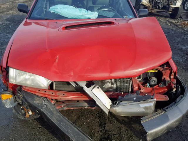 4S3BG685XX7617012 - 1999 SUBARU LEGACY OUT RED photo 7