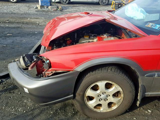 4S3BG685XX7617012 - 1999 SUBARU LEGACY OUT RED photo 9