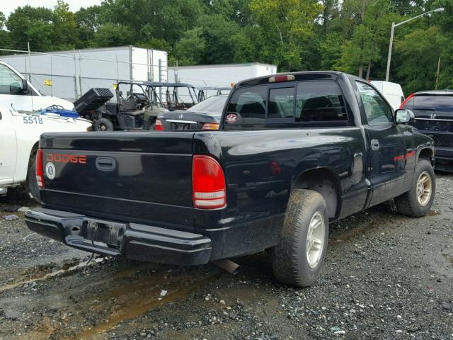 1B7FL26Y0XS293245 - 1999 DODGE DAKOTA BLACK photo 4