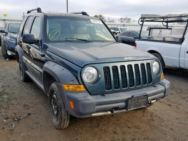 1J4GL38K45W720350 - 2005 JEEP LIBERTY RE GREEN photo 1